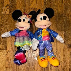 Disneyland 70th anniversary Mickey and Minnie Plush - NWOT